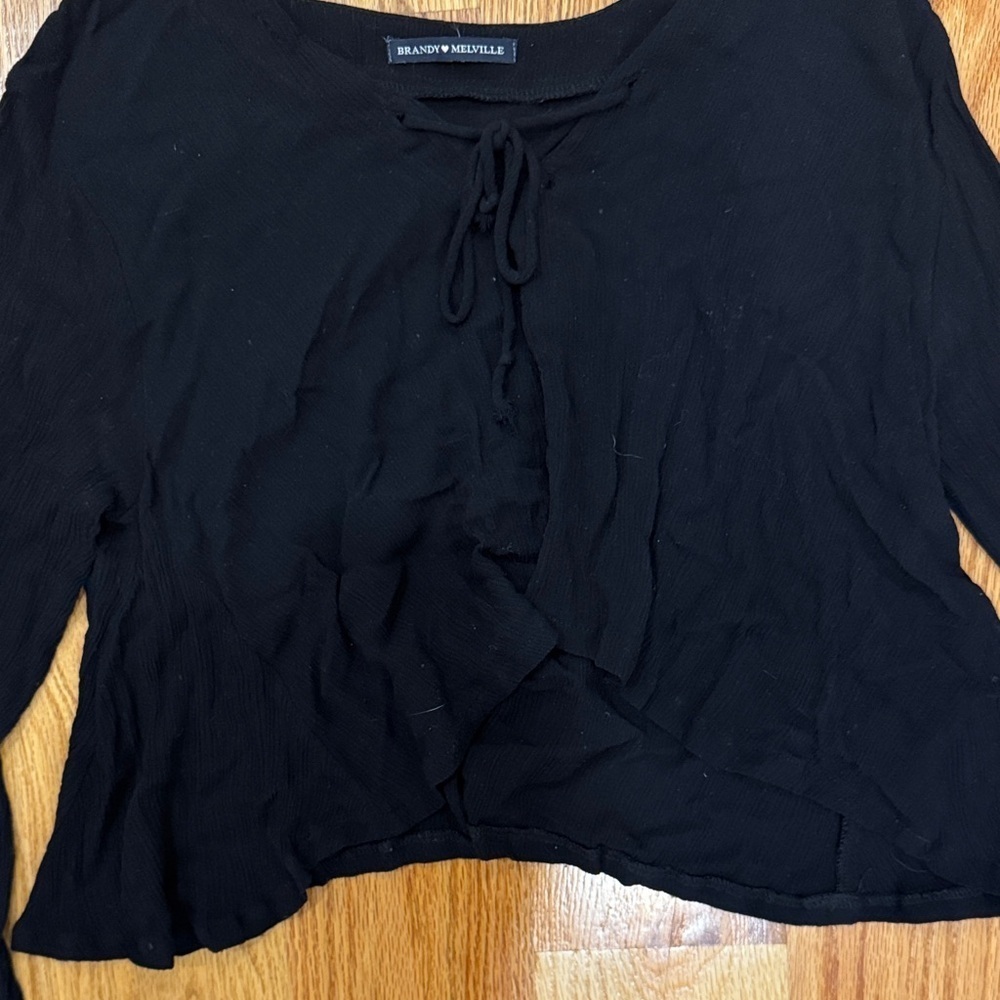 Brandy Melville Black Long Sleeve Top